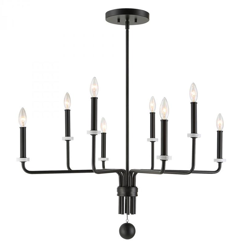 Uttermost Ebony Elegance 8 Light Chandelier 21353
