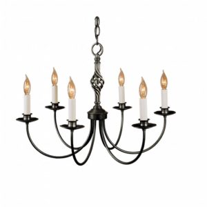 Hubbardton Forge Twist Basket 6 Arm Chandelier