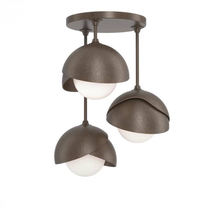 Hubbardton Forge Brooklyn 3-Light Double Shade Semi-Flush