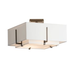 Hubbardton Forge Exos Square Small Double Shade Semi-Flush