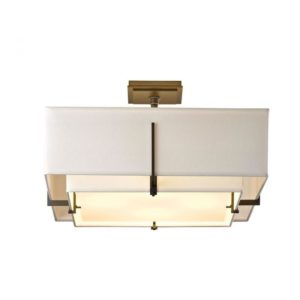 Hubbardton Forge Exos Square Double Shade Semi-Flush