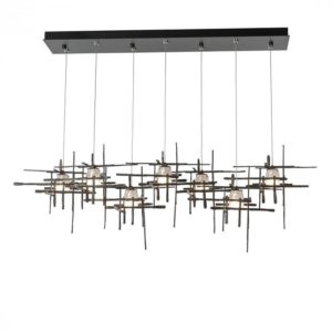 Hubbardton Forge Tura 7-Light Frosted Glass Rectangular Pendant