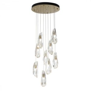 Hubbardton Forge Luma 9-Light Large Crystal Round Pendant