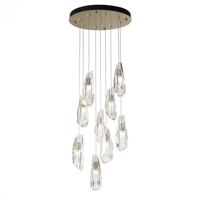 Hubbardton Forge Luma 9-Light Large Crystal Round Pendant