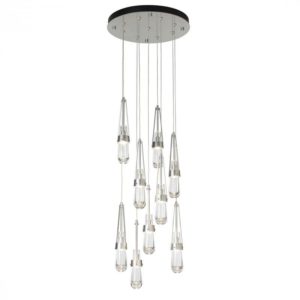 Hubbardton Forge Link 9-Light Clear Glass Round Pendant