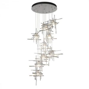 Hubbardton Forge Tura 9-Light Frosted Glass Round Pendant