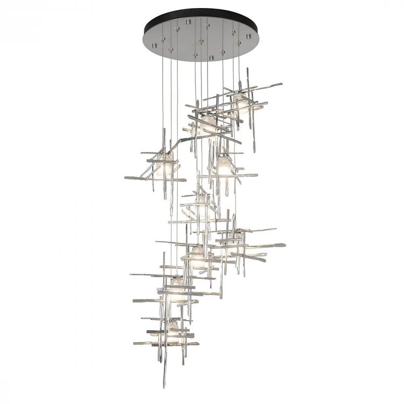 Hubbardton Forge Tura 9-Light Frosted Glass Round Pendant