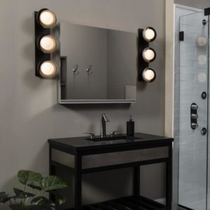 Hubbardton Forge Brooklyn 3-Light Straight Double Shade Bath Sconce