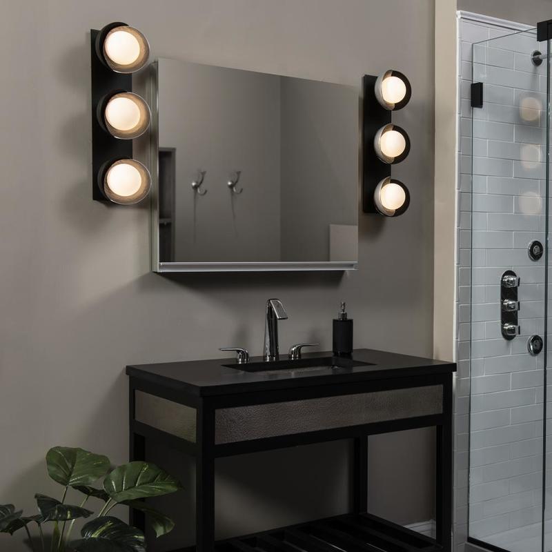 Hubbardton Forge Brooklyn 3-Light Straight Double Shade Bath Sconce