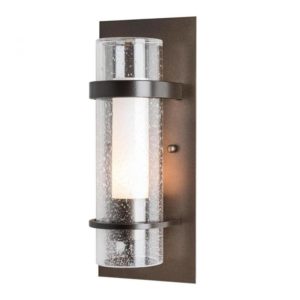 Hubbardton Forge Banded Seeded Glass Indoor Sconce