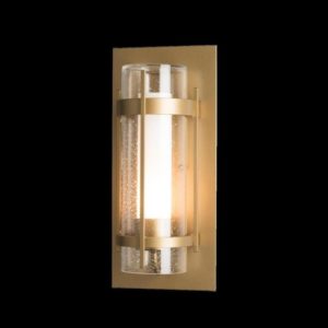 Hubbardton Forge Banded Seeded Glass Outdoor Sconce