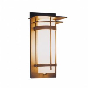 Hubbardton Forge Banded with Top Plate Outdoor Sconce