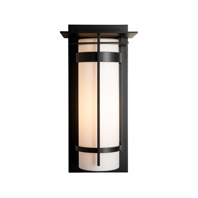 Hubbardton Forge Banded with Top Plate Large Outdoor Sconce