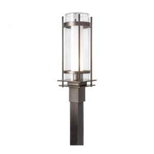 Hubbardton Forge Banded Seeded Glass Outdoor Post Light