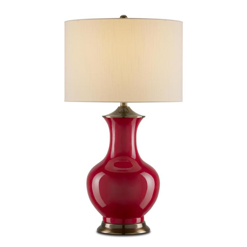 Currey Lilou Red Table Lamp 6000 0840