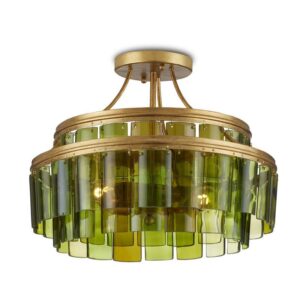 Currey Vintner Green Semi Flush 9000 0984