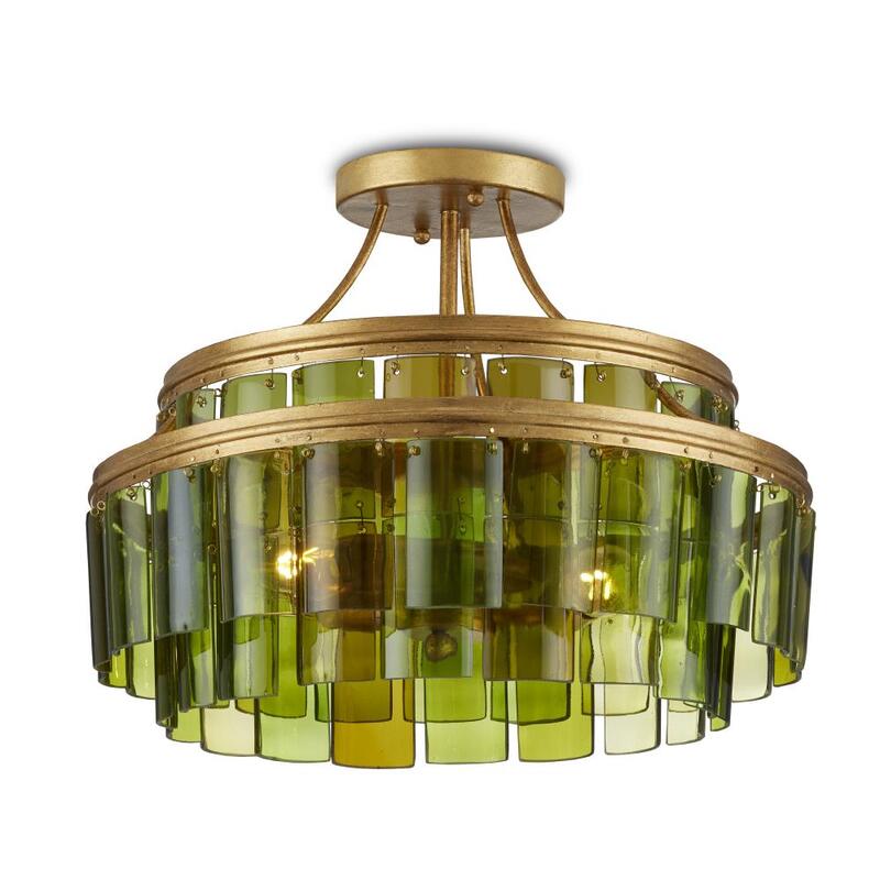 Currey Vintner Green Semi Flush 9000 0984