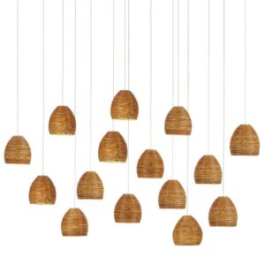 Currey Beehive Rectangular 15 Light Multi Drop Pendant 9000 1002