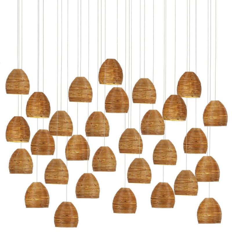 Currey Beehive 30 Light Multi Drop Pendant 9000 1003
