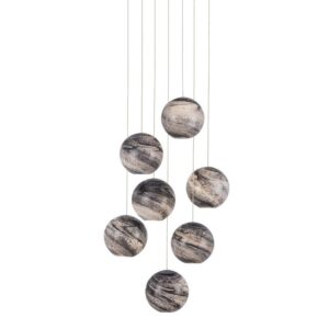 Currey Palatino Round 7 Light Multi Drop Pendant 9000 1007