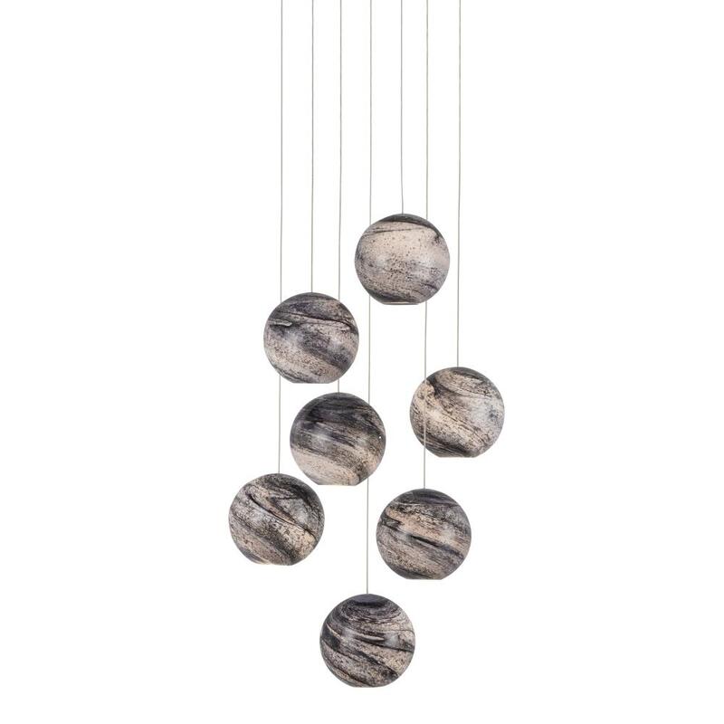 Currey Palatino Round 7 Light Multi Drop Pendant 9000 1007