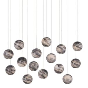 Currey Palatino Rectangular 15 Light Multi Drop Pendant 9000 1009