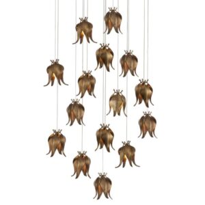 Currey Iota Round 15 Light Multi Drop Pendant 9000 1022