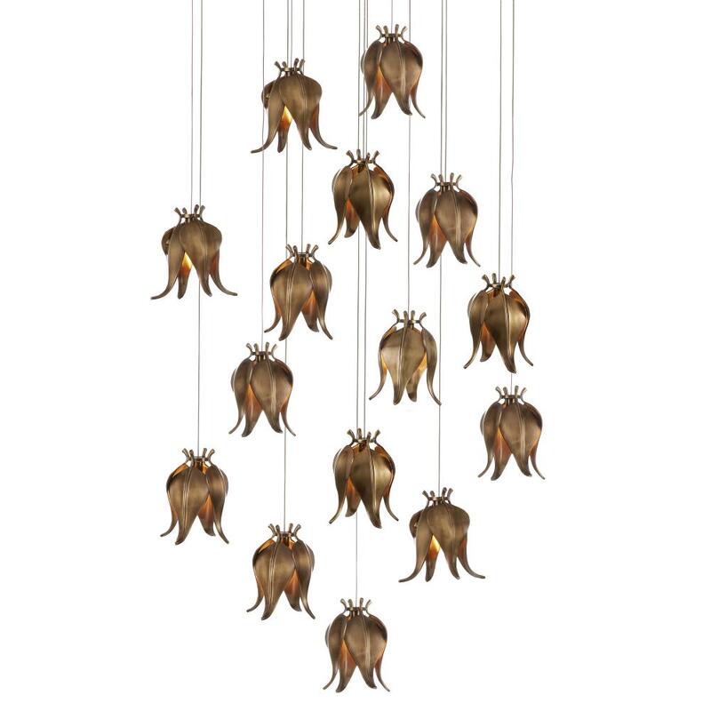 Currey Iota Round 15 Light Multi Drop Pendant 9000 1022
