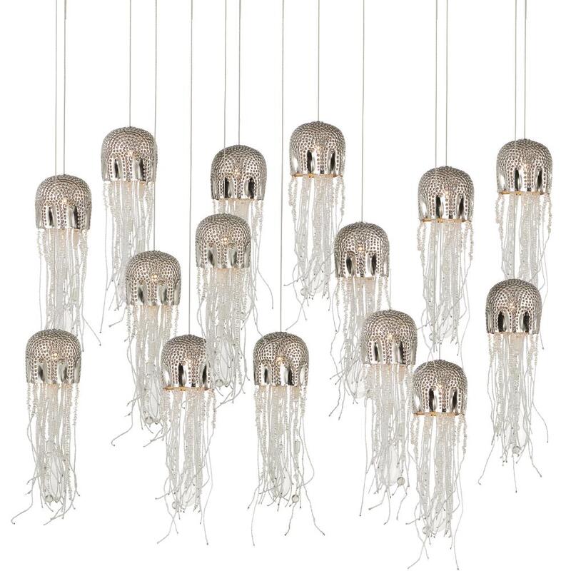 Currey Medusa Rectangular 15 Light Multi Drop Pendant 9000 1030