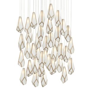 Currey Glace White 36 Light Multi Drop Pendant 9000 1039