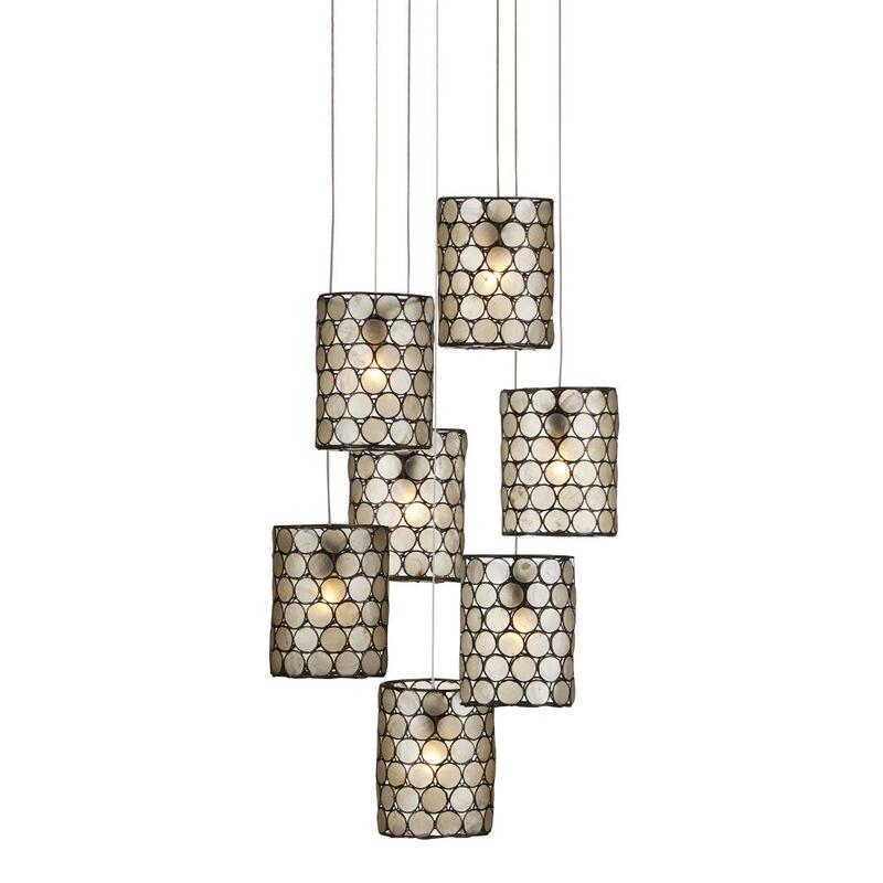 Currey Regatta Round 7 Light Multi Drop Pendant 9000 1049