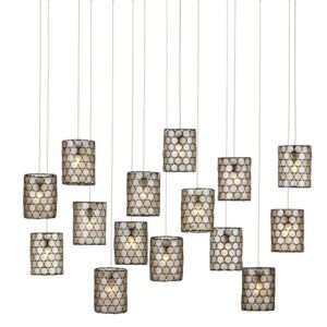 Currey Regatta Rectangular 15 Light Multi Drop Pendant 9000 1051