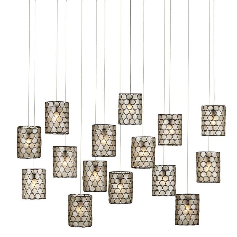 Currey Regatta Rectangular 15 Light Multi Drop Pendant 9000 1051