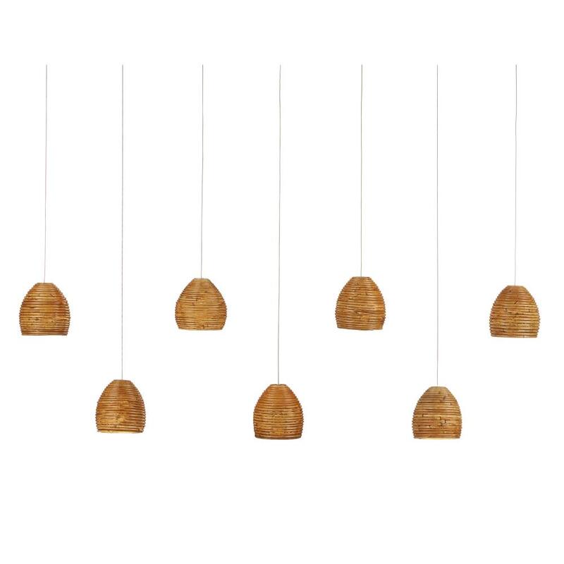 Currey Beehive Rectangular 7 Light Multi Drop Pendant 9000 1067