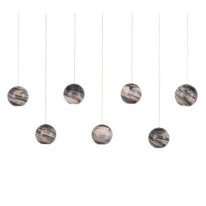 Currey Palatino Rectangular 7 Light Multi Drop Pendant 9000 1068