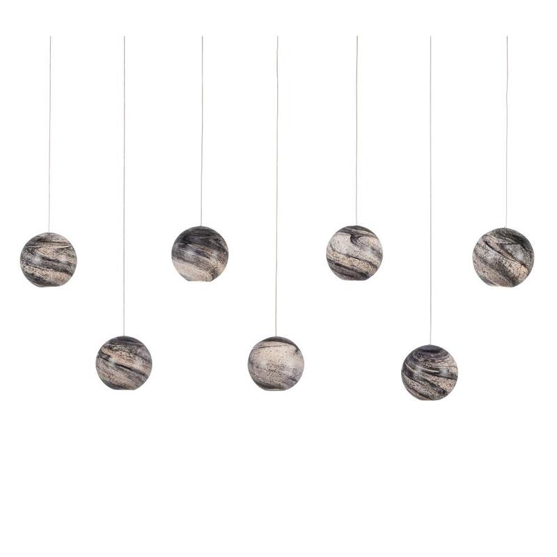 Currey Palatino Rectangular 7 Light Multi Drop Pendant 9000 1068