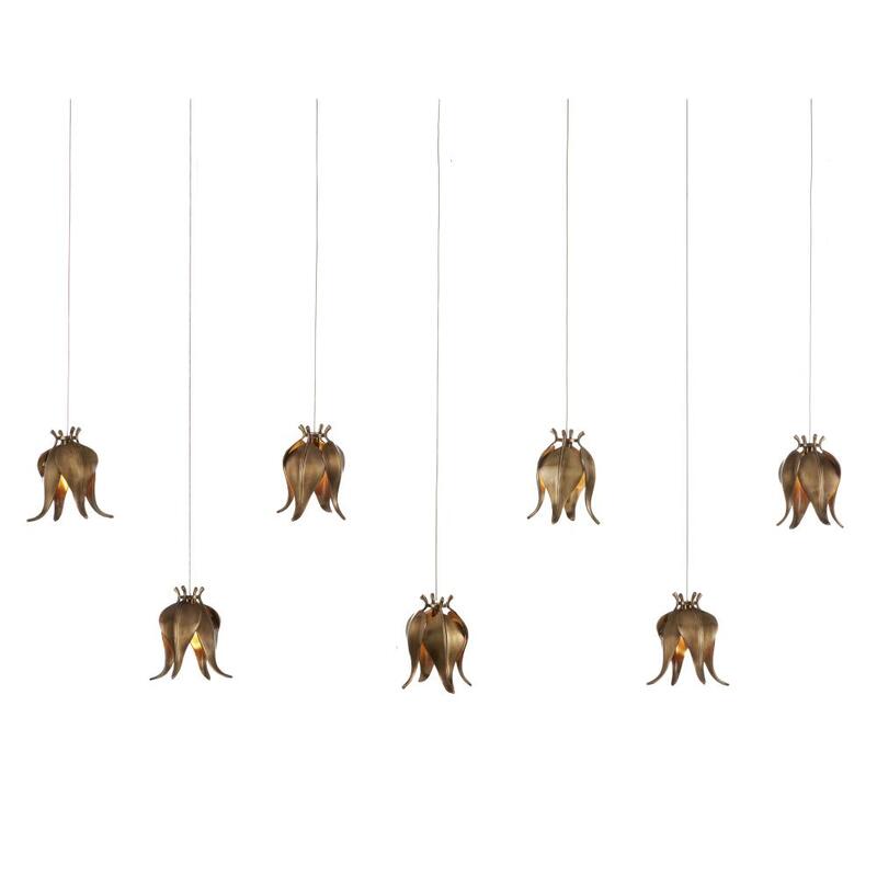 Currey Iota Rectangular 7 Light Multi Drop Pendant 9000 1070