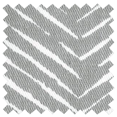 Deep Taper Hardback Lampshade - Gray Abstract Chevron on White Linen