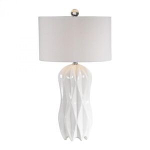 Uttermost Malena Glossy White Table Lamp 26204