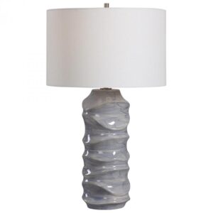 Uttermost Waves Blue & White Table Lamp 28467