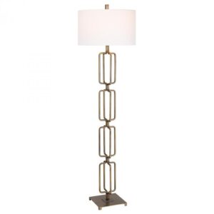 Uttermost Link Brushed Gold Floor Lamp 30148