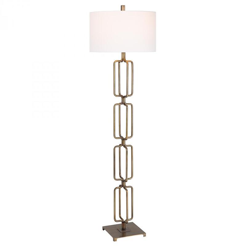 Uttermost Link Brushed Gold Floor Lamp 30148