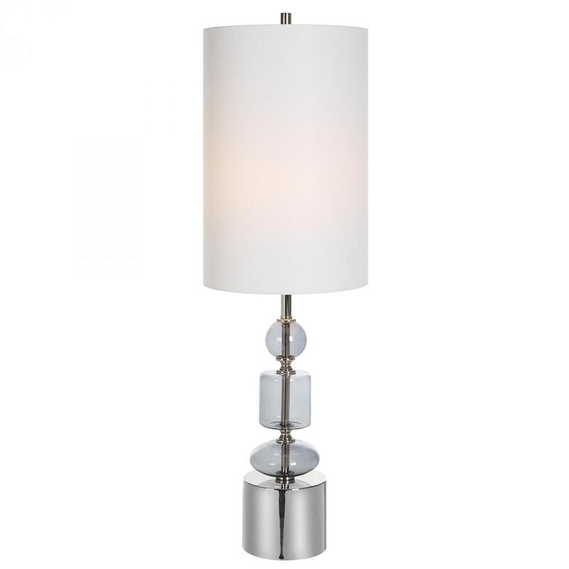 Uttermost Stratus Gray Glass Buffet Lamp 30178 1