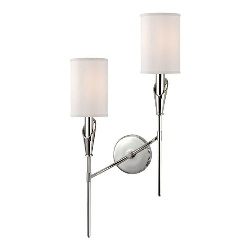 2 LIGHT LEFT WALL SCONCE 1312L PN