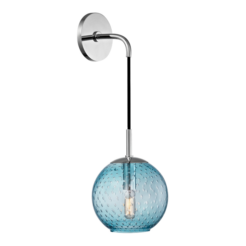 1 LIGHT WALL SCONCE BLUE GLASS 2020 PC BL