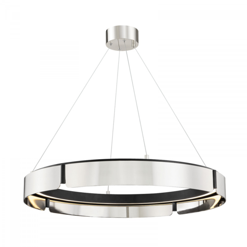 MEDIUM LED CHANDELIER 2933 BN BK