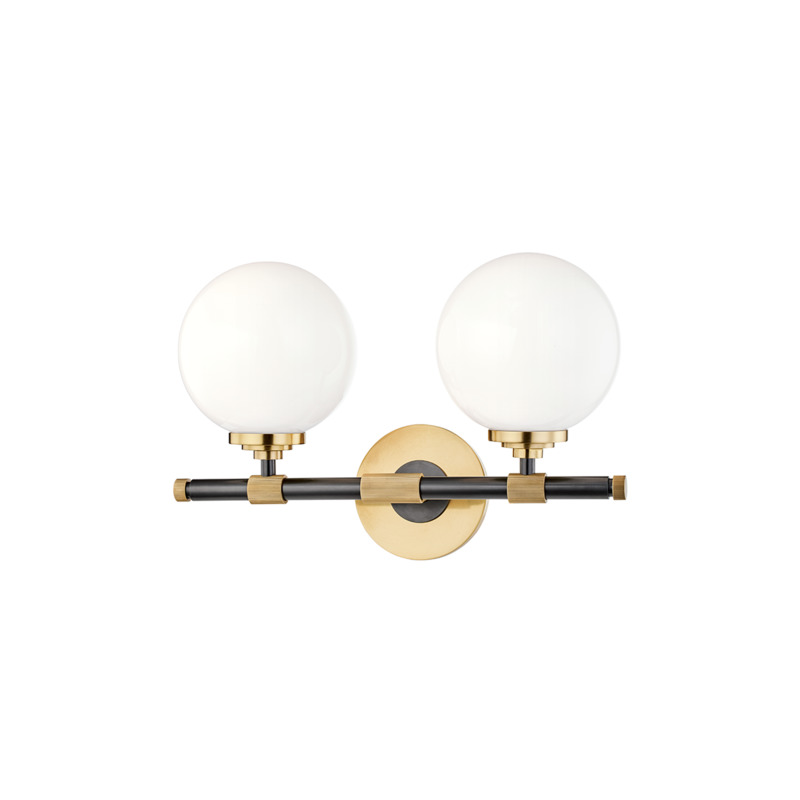 2 LIGHT BATH BRACKET 3702 AOB