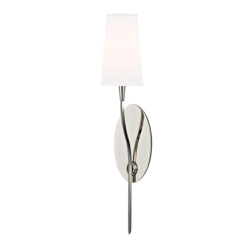 1 LIGHT WALL SCONCE w/WHITE SHADE 3711 PN WS