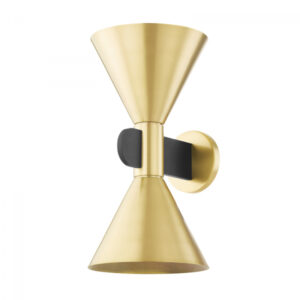 2 LIGHT WALL SCONCE 4916 AGB SBK