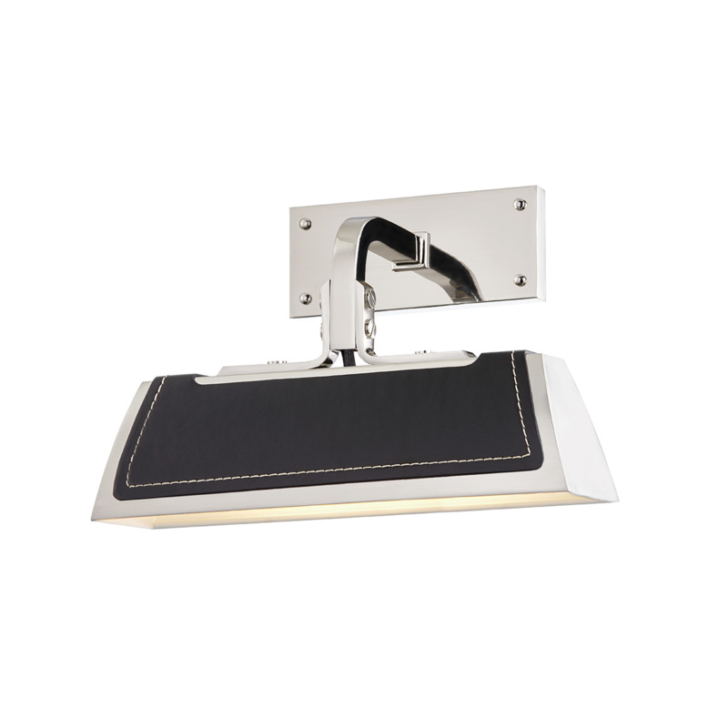 1 LIGHT WALL SCONCE W/ BLACK LEATHER 5310 BN
